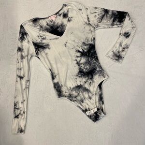 Pink Lily Monochrome Tie-Dye Bodysuit